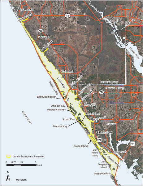 Lemon Bay Aquatic Preserve map. Lemon Bay Aquatic Preserve map.